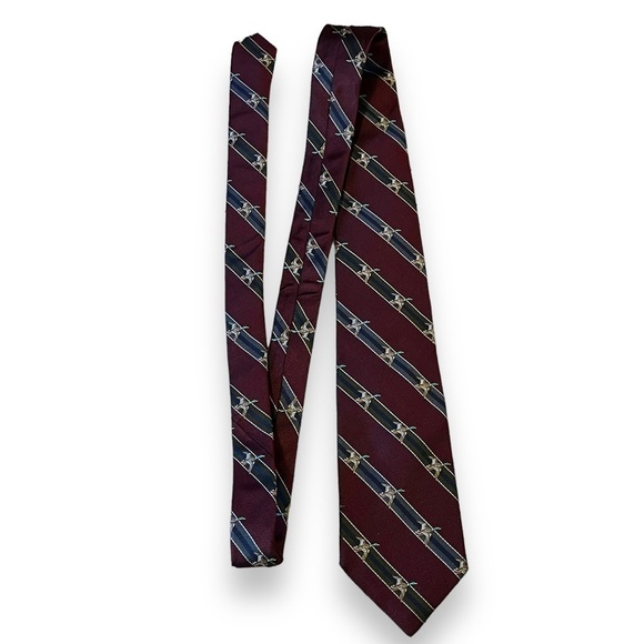 Vintage Briar Mallard Duck Striped Tie 100% Silk Made in England Preppy Classic - Picture 6 of 8